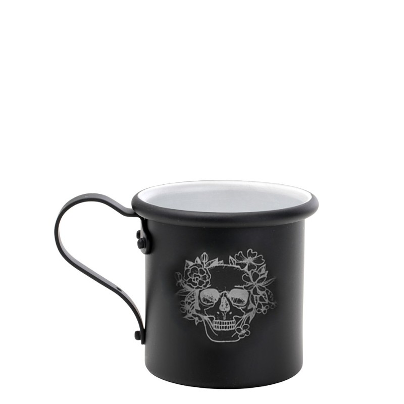 Tazza in alluminio Nero opaco Skullrose 42.5 cl