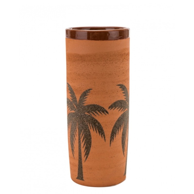 Bicchiere Mug in Terracotta grezza con Palme 43/45 cl