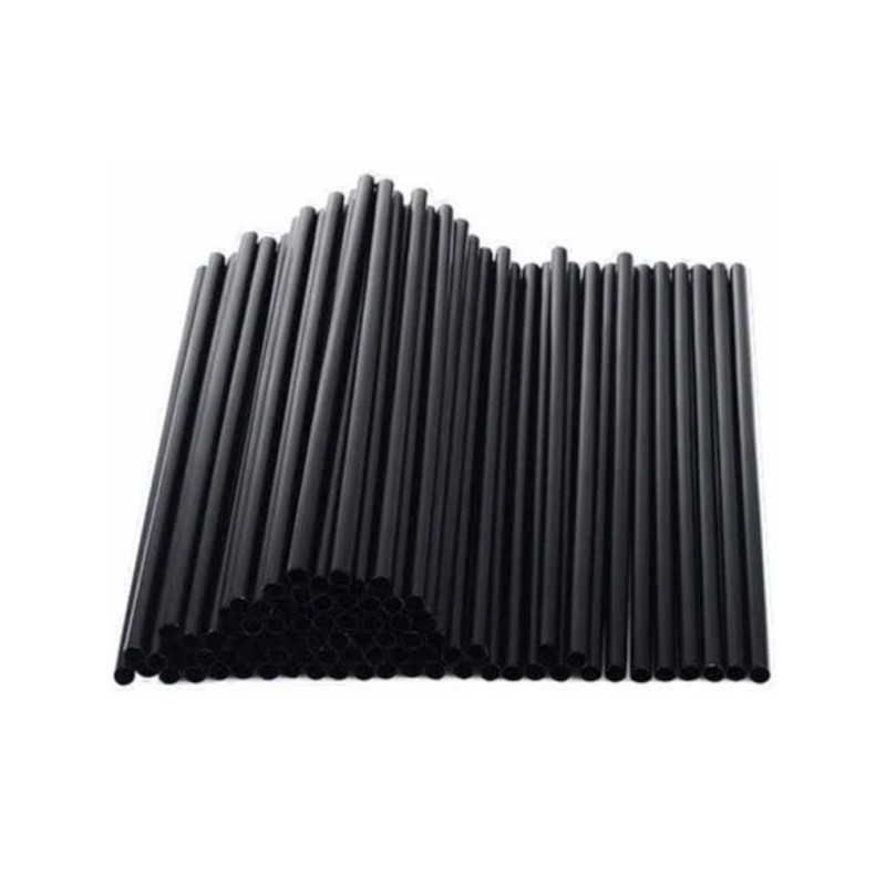 Cannucce dritte in carta compostabili colore nero 20 cm 250 pz